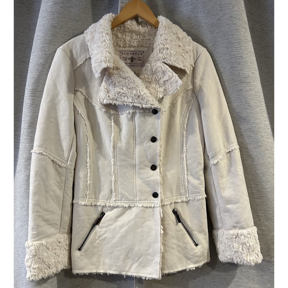 Women's Size XL Jacket by Sugarfly Creamy Ivory Color Super Soft Y2K